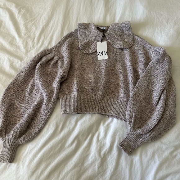 Zara Chunky Peter pan trending sweater NWT - Picture 4 of 6